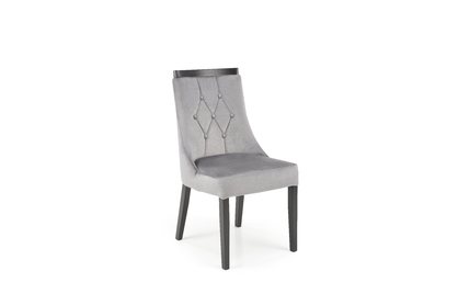 Krzesło tapicerowane Royal - czarny / popiel