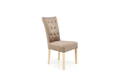 Krzesło tapicerowane Vermont - dąb miodowy / beż