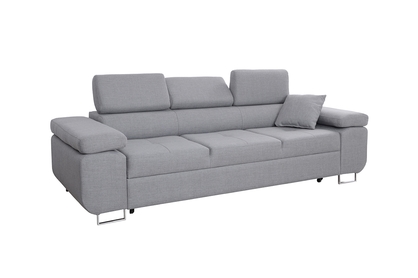 Sofa z funkcją spania Annabelle -  jasnoszara plecionka Loft 19 Grey