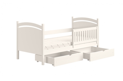 Łóżko dziecięce z tablicą suchościeralną Amely - biały, 70x140