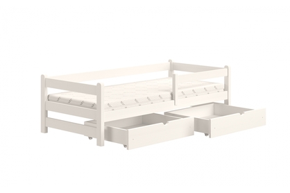 Łóżko dziecięce parterowe Alis - biały, 90x180