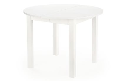 Okrągły stół Neryt rozkładany 102-142x102 cm - biały