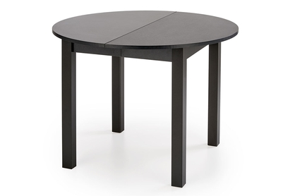 Okrągły stół rozkładany Neryt 102-142x102 cm - czarny