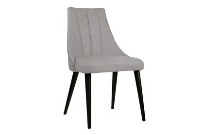 Krzesło tapicerowane Valerii - szary Loft 19 / czarne nogi