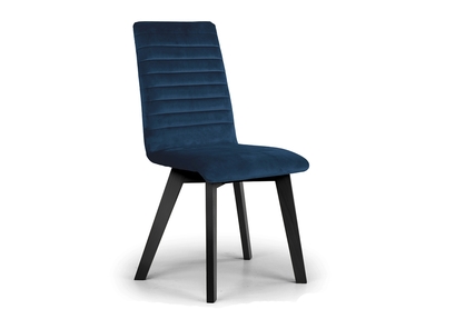 Krzesło tapicerowane Modern 2 na drewnianych nogach - granatowe Salvador 05 / czarne nogi