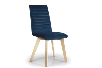 Krzesło tapicerowane Modern 2 na drewnianych nogach - granatowe Salvador 05 / nogi buk