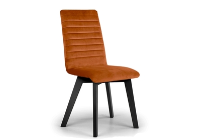 Krzesło tapicerowane Modern 2 na drewnianych nogach - rudy Salvador 14 / czarne nogi