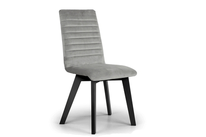 Krzesło tapicerowane Modern 2 na drewnianych nogach - szary Salvador 17 / czarne nogi