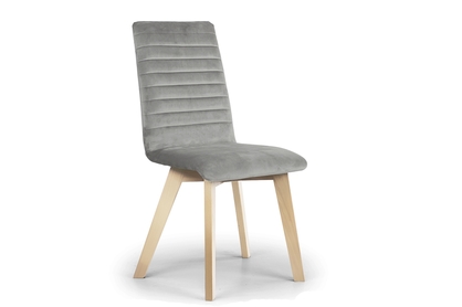 Krzesło tapicerowane Modern 2 na drewnianych nogach - szary Salvador 17 / nogi buk