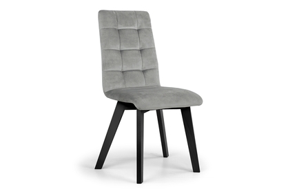 Krzesło tapicerowane Modern 4 na drewnianych nogach - szary Salvador 17 / czarne nogi
