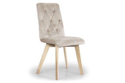 Krzesło tapicerowane Modern 5 na drewnianych nogach - beż Salvador 02 / nogi buk