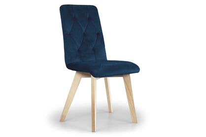 Krzesło tapicerowane Modern 5 na drewnianych nogach - granat Salvador 05 / nogi buk