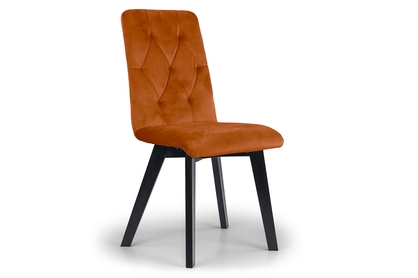 Krzesło tapicerowane Modern 5 na drewnianych nogach - rudy Salvador 14 / czarne nogi