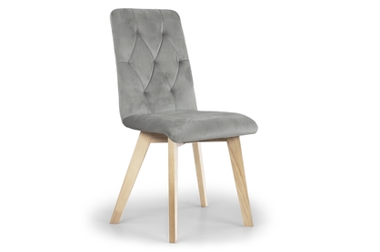 Krzesło tapicerowane Modern 5 na drewnianych nogach - szary Salvador 17 / nogi buk