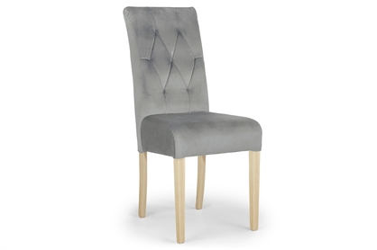 Krzesło tapicerowane Castello 5 - szary Salvador 17 / nogi buk