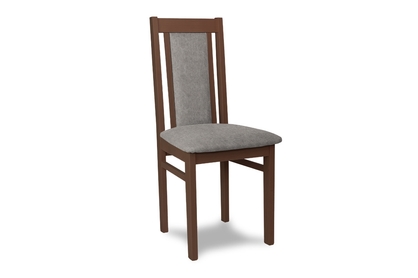 Krzesło drewniane tapicerowane Milano - szary Gemma 85 / orzech