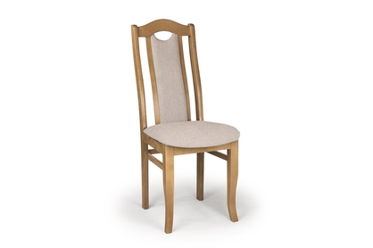 Krzesło drewniane tapicerowane Livorno 2 - beż Gemma 04 / dąb