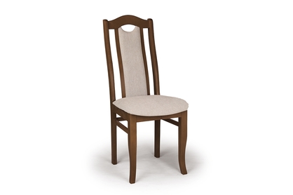 Krzesło drewniane tapicerowane Livorno 2 - beż Gemma 04 / orzech