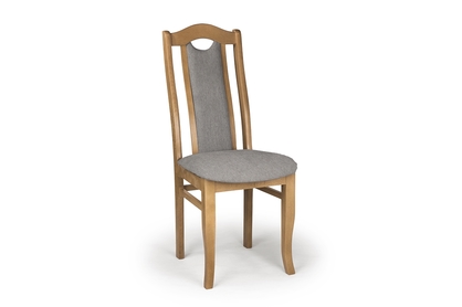 Krzesło drewniane tapicerowane Livorno 2 - szary Gemma 85 / dąb