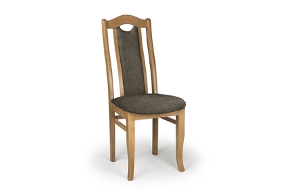 Krzesło drewniane tapicerowane Livorno 2 - ciemny brąz Zetta 294 / dąb