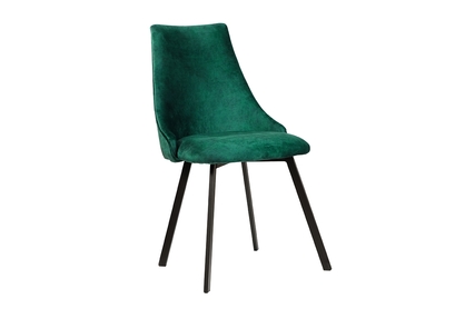 Krzesło tapicerowane Empoli Metal - ciemna zieleń Monolith 37 / nogi czarne