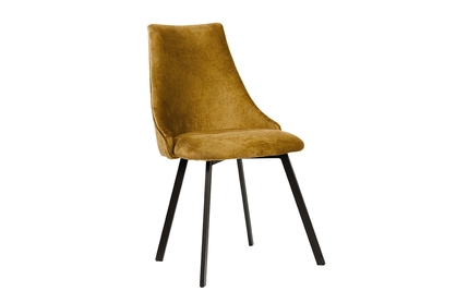 Krzesło tapicerowane Empoli Metal - musztardowy Monolith 48 / nogi czarne