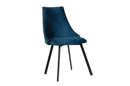 Krzesło tapicerowane Empoli Metal - granatowy Monolith 77 / nogi czarne