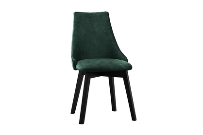 Krzesło tapicerowane Empoli - ciemna zieleń Monolith 37 / czarne nogi