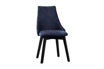 Krzesło tapicerowane Empoli - granatowy Monolith 77 / czarne nogi