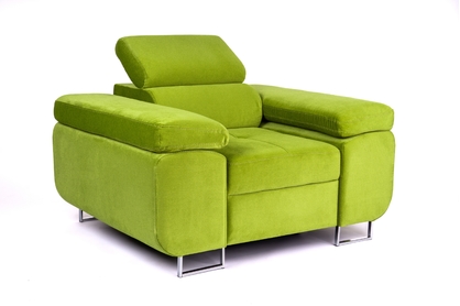 Nowoczesny fotel wypoczynkowy Annabelle - zielony welwet Kronos 16