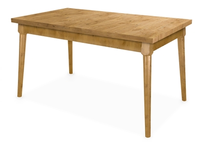 Stół rozkładany do jadalni 120-160x80 cm Ibiza na drewnianych nogach - dąb lancelot