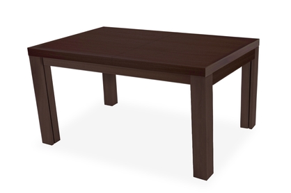 Stół w drewnianej okleinie rozkładany 140-340x90 cm Kalabria na drewnianych nogach - venge