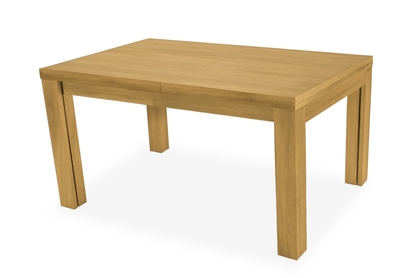 Stół w drewnianej okleinie rozkładany 140-340x90 cm Kalabria na drewnianych nogach - dąb
