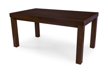 Stół rozkładany w drewnianej okleinie 140-180x80 cm Sycylia na drewnianych nogach - venge