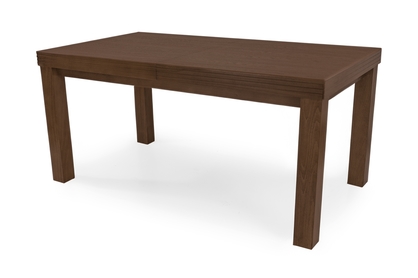 Stół rozkładany w drewnianej okleinie 140-180x80 cm Sycylia na drewnianych nogach - orzech