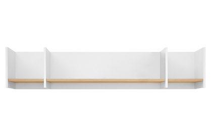 Półka wisząca Santiago 11 - 150 cm - biały / dąb