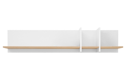 Półka wisząca Santiago 12 - 150 cm - biały / dąb