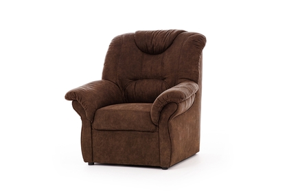 Fotel wypoczynkowy Lonigo - brązowa tkanina Preston 24