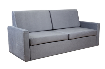 Sofa do półkotapczanu Elegantia 160 cm - szary welur, hydrofobowy 