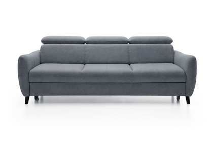 Sofa wypoczynkowa z funkcją spania Hugo - grafitowa zoya 11 / nogi czarne