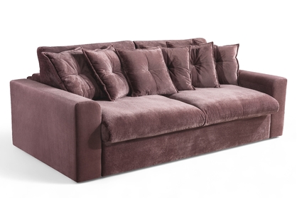 Sofa rozkładana do salonu Sofia - fioletowy plusz Sorriso 11
