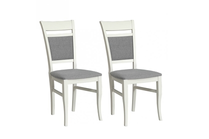 Komplet dwóch krzeseł Kashmir - biały / szary