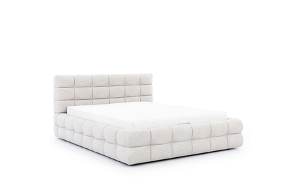 Tapicerowane łóżko sypialniane z pojemnikiem Magnelio - 180x200