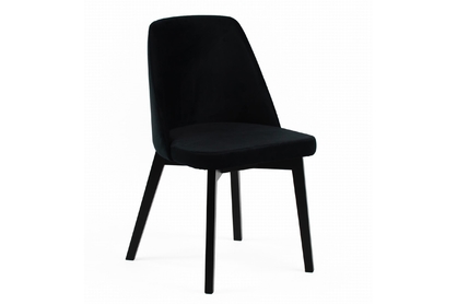 Krzesło tapicerowane Tagero na drewnianych nogach - Magic Velvet 2219 / czarny