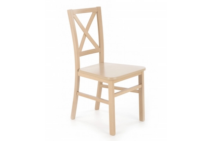 Krzesło drewniane Tucara z twardym siedziskiem - dąb sonoma
