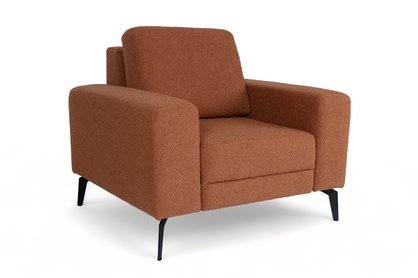 Fotel wypoczynkowy Elentio - ruda boucle Baloo 2078