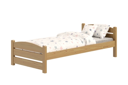 Łóżko dziecięce parterowe Sandio - 70x140 / dąb