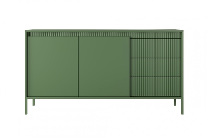 Komoda Sanos z szufladami 153 cm - zielony smoke green