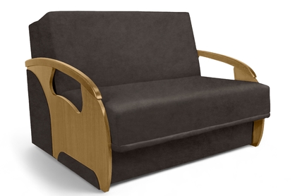 Sofa rozkładana Amerykanka Karmelita II - brązowy welwet łatwoczyszczący Zetta 294 / jasny rustikal 
