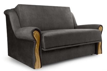 Sofa rozkładana Amerykanka z pojemnikiem Gosia 105 - brązowy welwet łatwoczyszczący Zetta 294 / jasny rustikal 